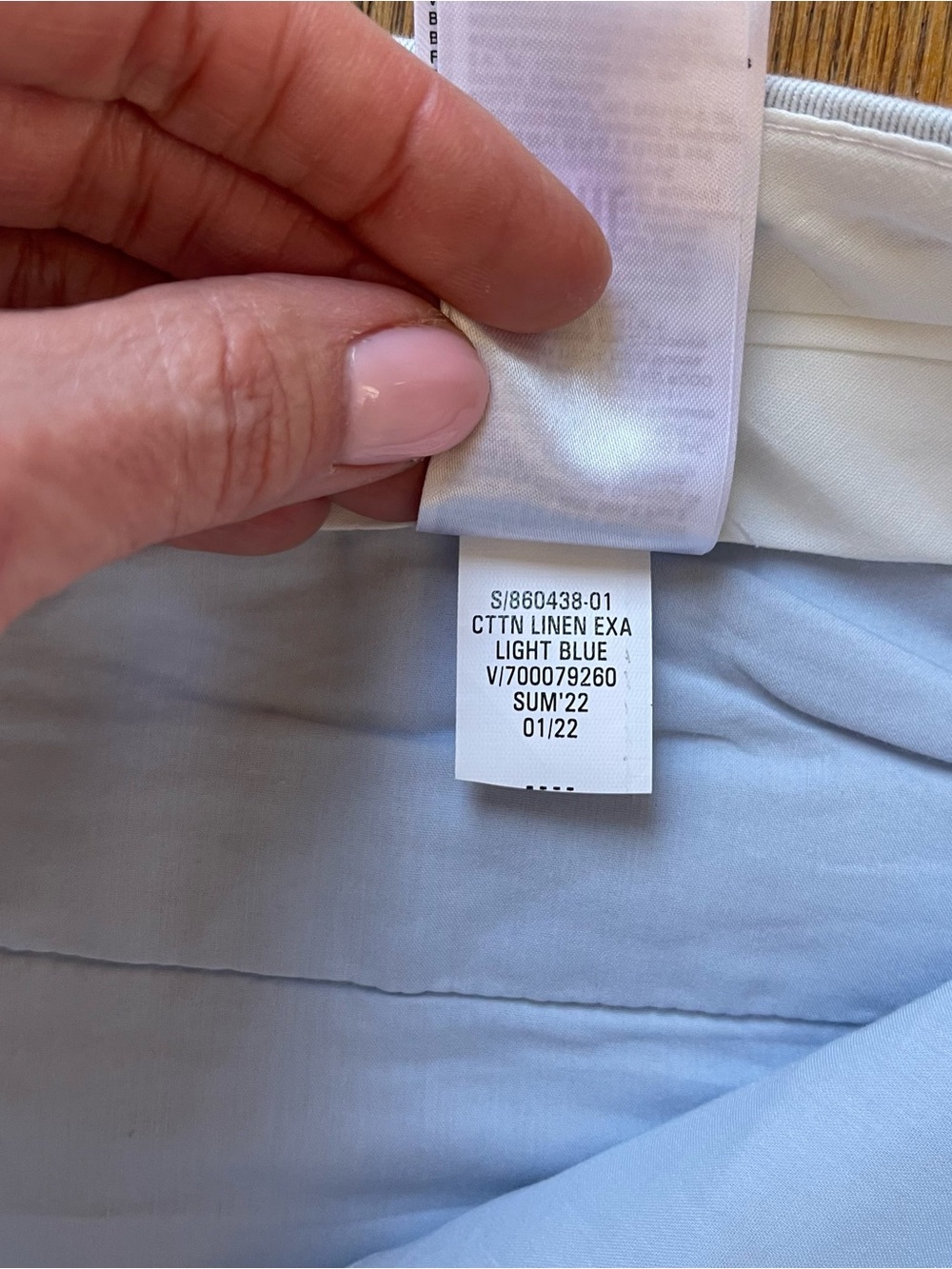 Banana Republic Linen Wide Leg Trouser Light Blue Size 12 NWOT - Picture 5 of 8